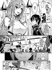 Асуна из Sword Art Online выебана в жопу хуями и игрушками