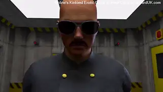 Брутальный 3d монстр натянет на гигантский хуй пизду жопастой азиаточки