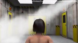 Брутальный 3d монстр натянет на гигантский хуй пизду жопастой азиаточки