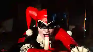 Сумасшедшая Harley Quinn прыгает по хуям в отсутствии своего возлюбленного