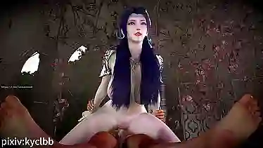 Качественный 3d секс крошки с роскошными буферами, кончающей от хуя в писе