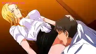 Очкарик соблазнил коллегу, на которую давно надрачивал — хентай порно с сюжетом